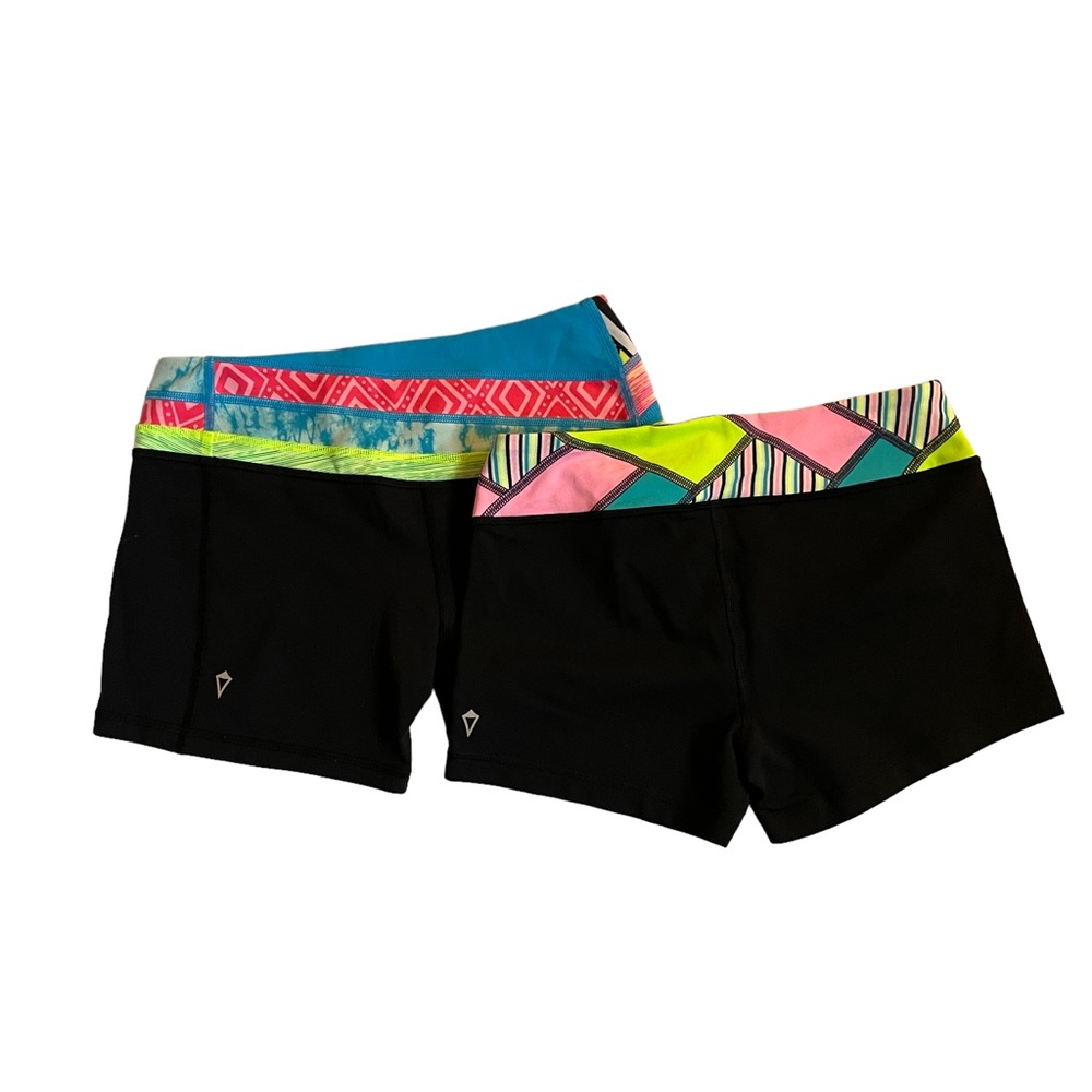 Ivivva Lululemon Reversible Shorts Set of 2 Sz 14 - Picture 2 of 6